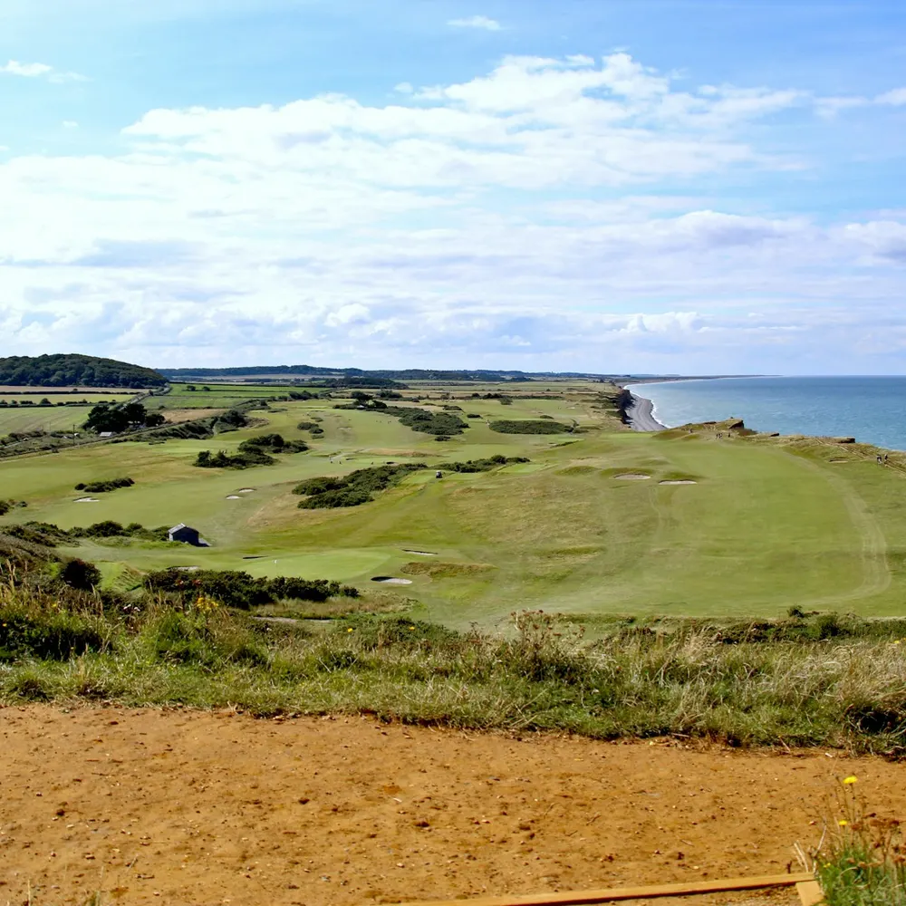 Coastal golf course beside the sea
